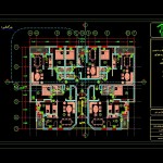 دانلود پروژه طراحی فنی آپارتمان 4 طبقه 20 واحد فاز 2 شده